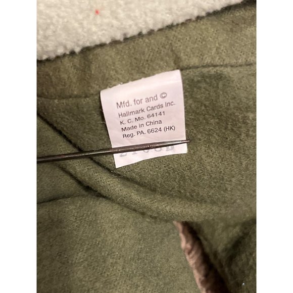 Vintage Hallmark Teddy Bear Mittens Plush 13" Brown Red Scarf Green Outfit 2002 - Picture 7 of 9